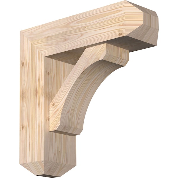 Ekena Millwork Legacy Craftsman Smooth Bracket w/ Offset Brace, Douglas Fir, 7 1/2"W x 24"D x 24"H BKT0806X24X24LEC04SDF - main